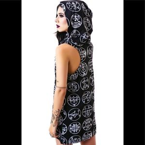 NWOT Kill Star Goetia sigil hooded tank dress L